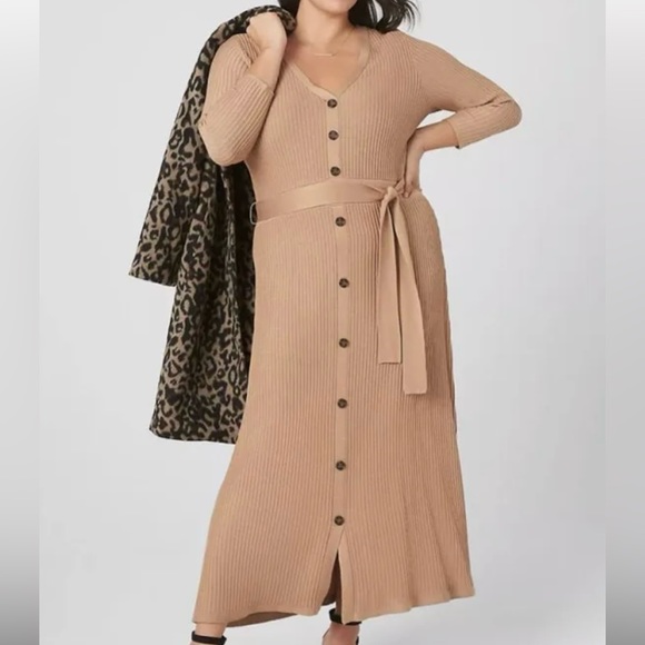 NWT Lane Bryant Black, button down Maxi Sweater Dress in 22/24. - Picture 2 of 8